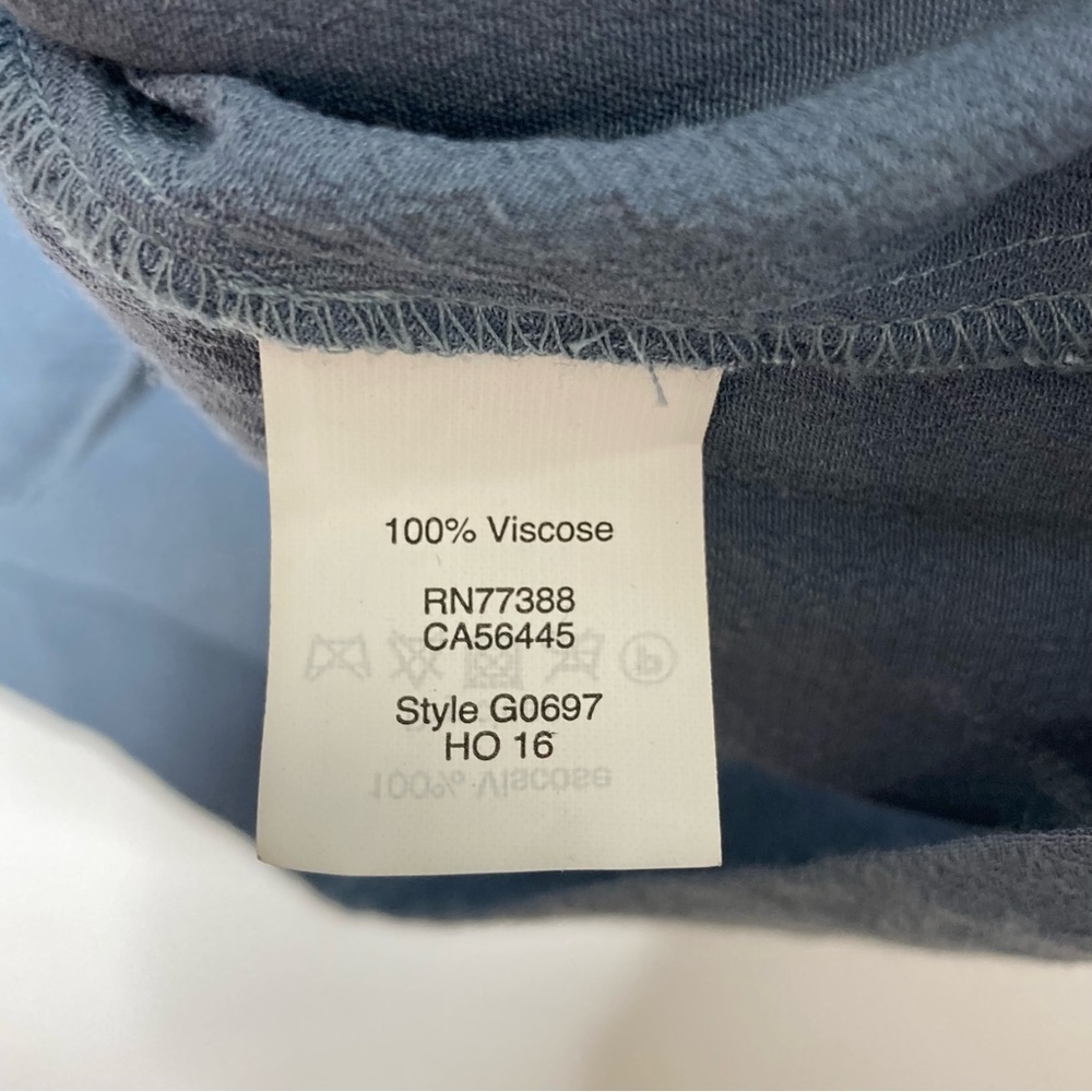 Madewell Size Medium Lace Up Oversized Flowy Blue - Picture 6 of 7